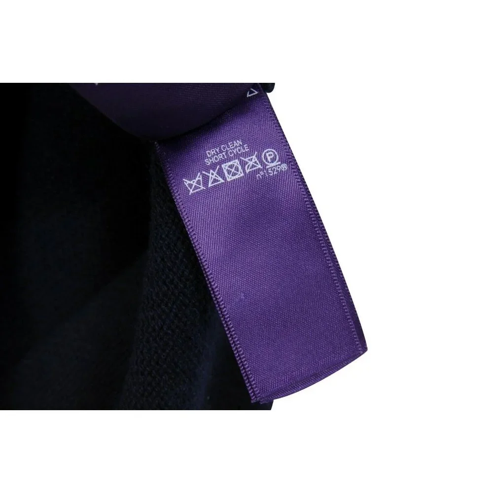 Ralph Lauren Purple Label Men Sweater Large Grey Blue Cashmere Two Tone Pullover - Picture 9 of 10